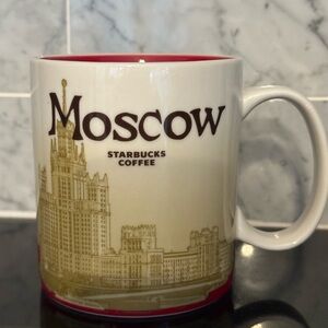 Starbucks Moscow City Mug - White with cream & Red Accents